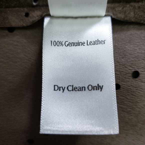 Ecru Perforated Suede Button Shirt in Taupe - Picture 7 of 7